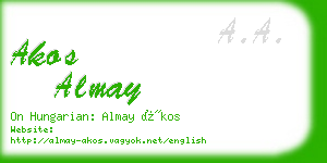 akos almay business card